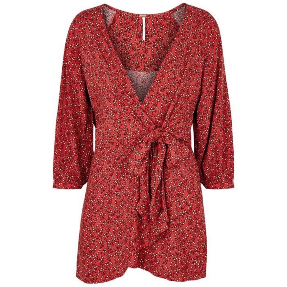 Free People Short Floral long sleeved dress